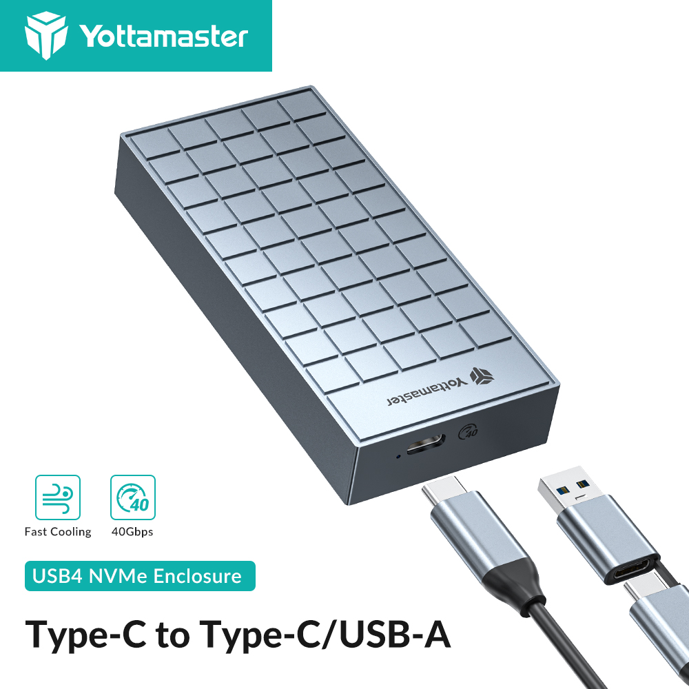 Thunderbolt 4 External Ssd 4Tb - Yottamaster casing Hard Drive eksternal Tipe