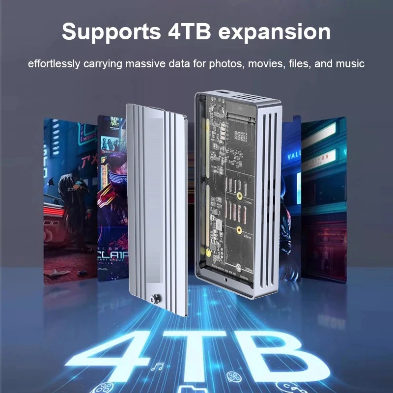 USB4 40Gbps M.2 NVMe SSD Enclo - Thunderbolt 4 External Ssd 4Tb ulasan dan harga
