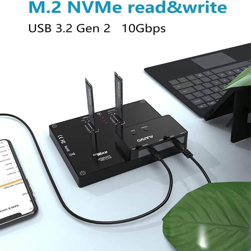 MAIWO 2 Bay M2 NVMe Docking St - 8Tb M2 Nvme Ssd ulasan dan harga