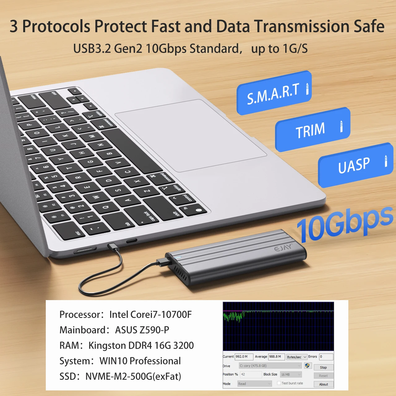 EJAY 10Gbps M.2 NVMe SSD Case  - 8Tb M2 Nvme Ssd ulasan dan harga