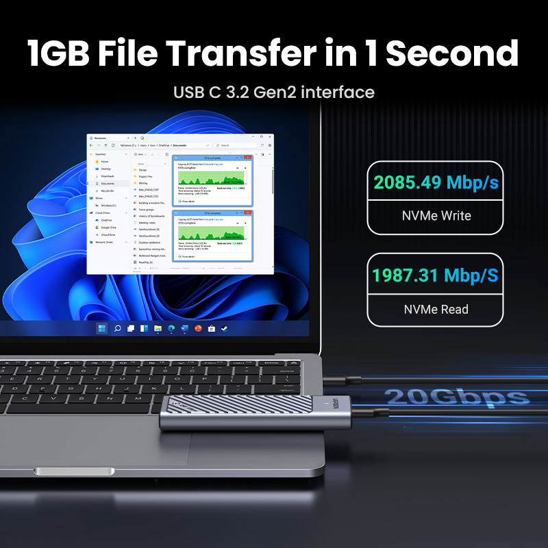 UGREEN 20Gbps M2 SSD Case M.2  - 8Tb M2 Nvme Ssd ulasan dan harga